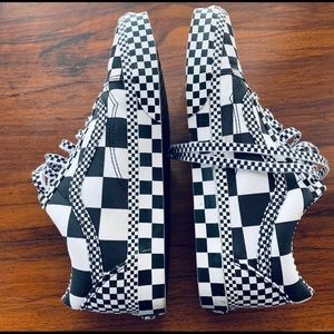 Checkerboard Vans, worn just twice!